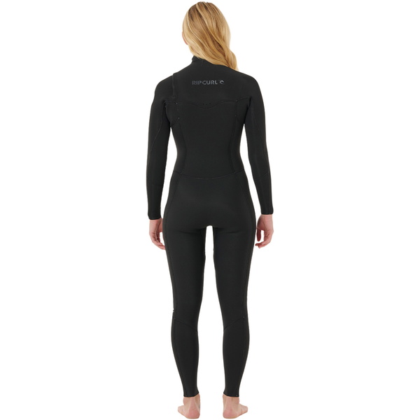 2026 Rip Curl Kvinders Dawn Patrol Pro 3/2mm Chest Zip Våddragt 16UWFS - Black
